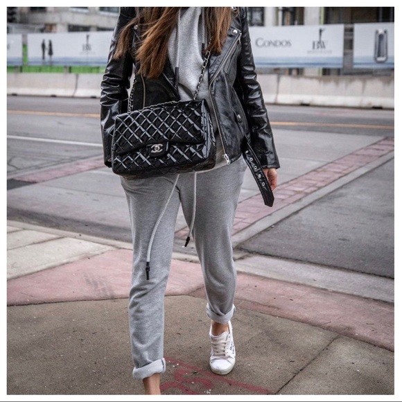 Heather Grey side pocket Sweatpants/Joggers - Picture 4 of 4